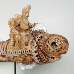 Keramieken vis sculptuur MB02 voorkant